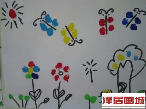 儿童画花草树木