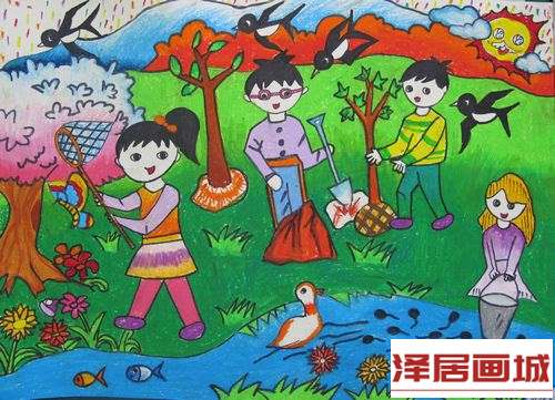 儿童画这就是春天