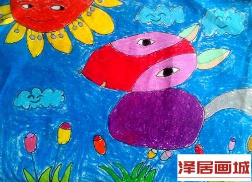 儿童画小狐狸