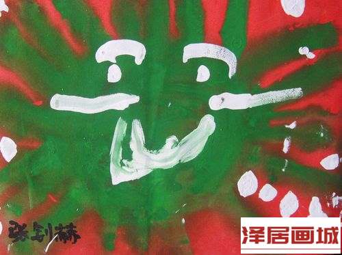 儿童画打湿的太阳