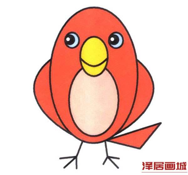 简单又可爱小鸟简笔画的画法
