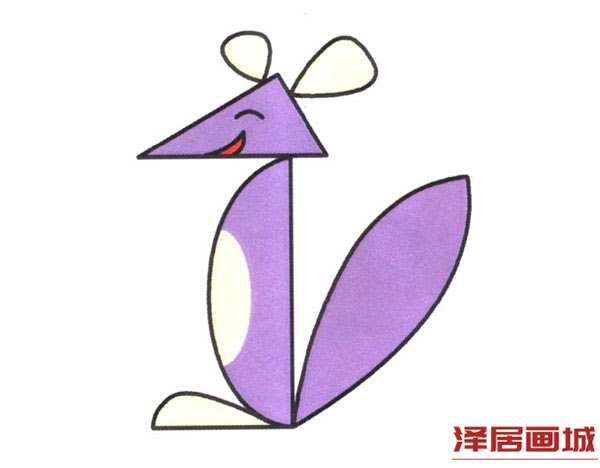 可爱笑眯眯的狐狸简笔画画法
