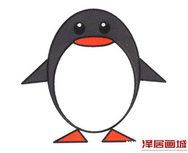 肥肥企鹅简笔画的画法教程