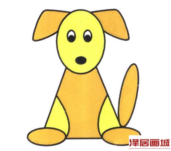 可爱小狗简笔画的画法图片教程