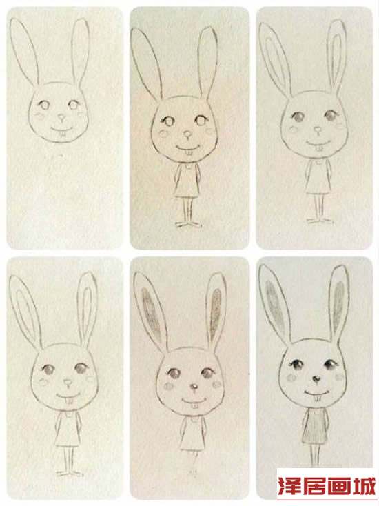 简笔画卡通兔子的画法图片