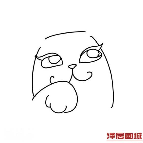 超可爱猫咪简笔画图片步骤