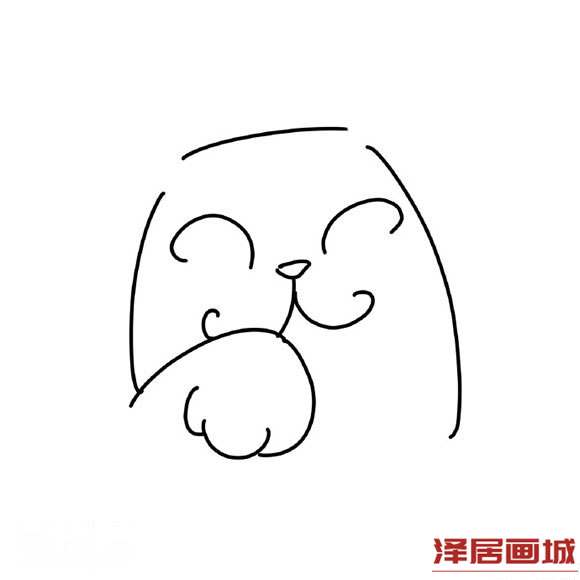 超可爱猫咪简笔画图片步骤