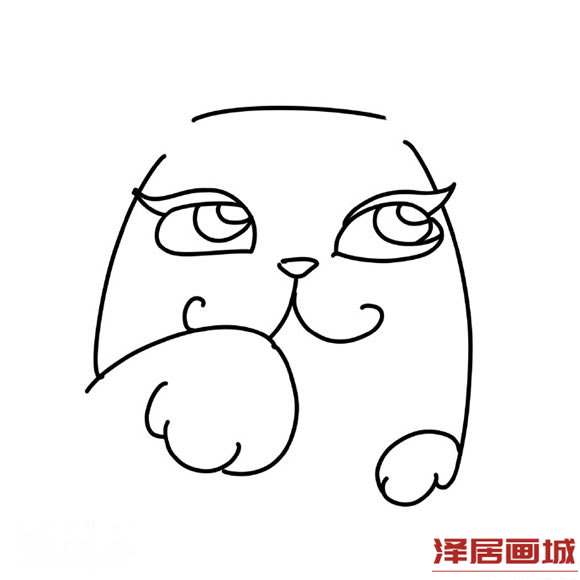 超可爱猫咪简笔画图片步骤