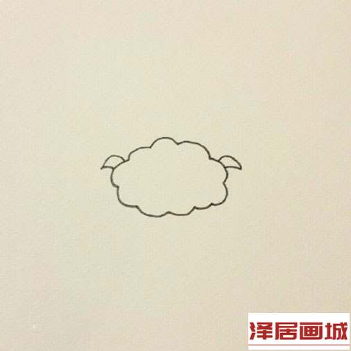 简笔画卡通绵羊的图片步骤