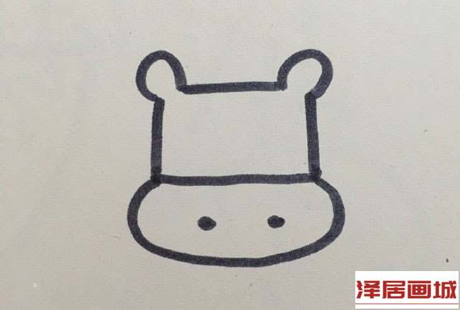 简笔画可爱奶牛的图片步骤