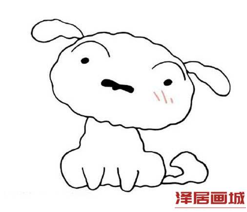 简笔画蜡笔小新小白的图片教程