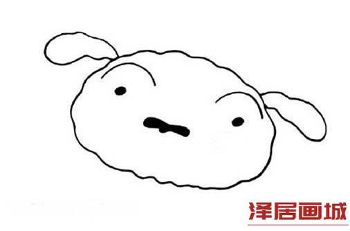 简笔画蜡笔小新小白的图片教程