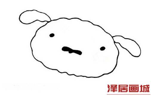简笔画蜡笔小新小白的图片教程
