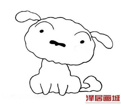 简笔画蜡笔小新小白的图片教程