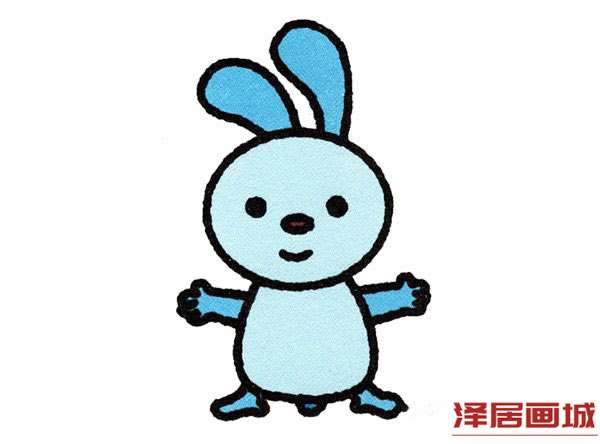 简笔画要抱抱的小兔子步骤图片