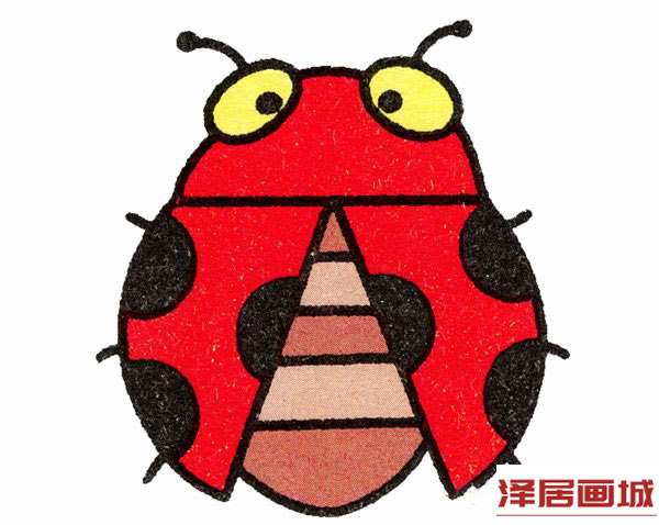 简笔画彩色瓢虫的画法图片