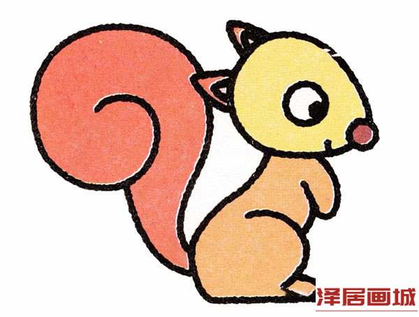 可爱的小松鼠简笔画图片教程