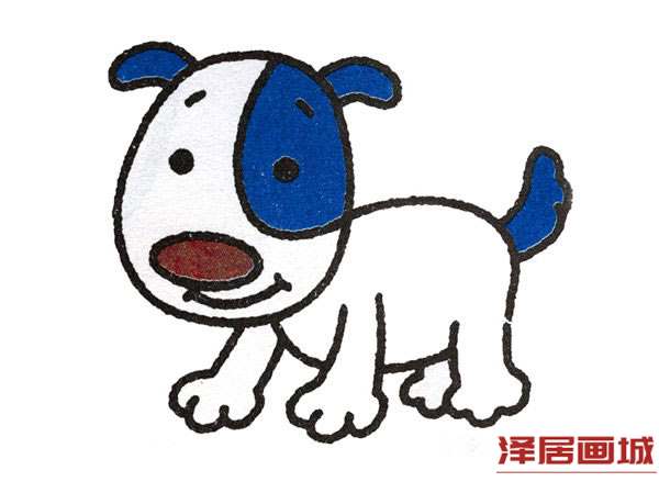 可爱小狗的简笔画画法步骤