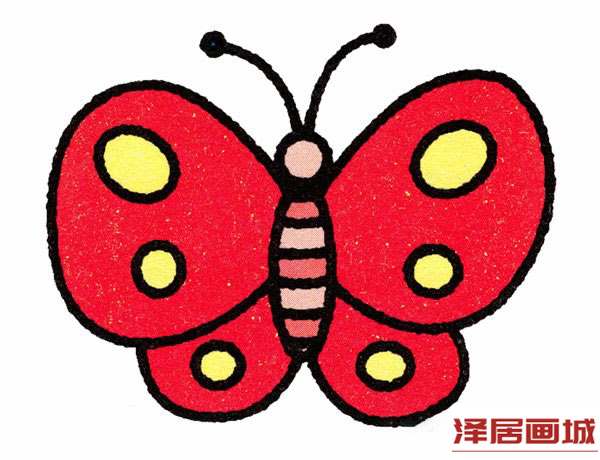 简笔画蝴蝶的画法图片彩色