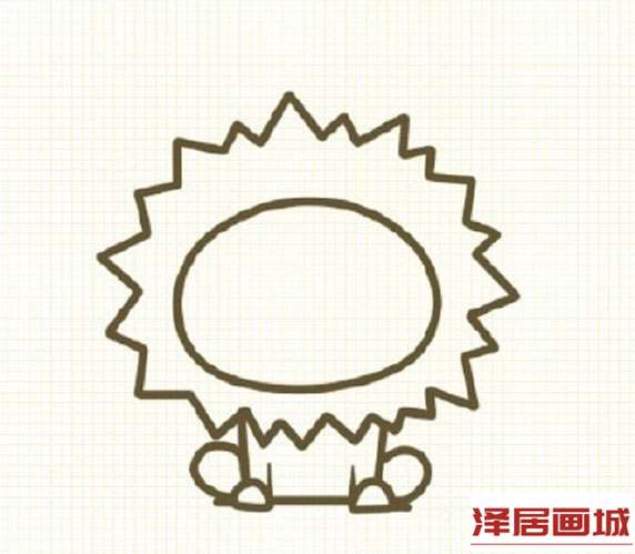 可爱的卡通小狮子简笔画图片教程