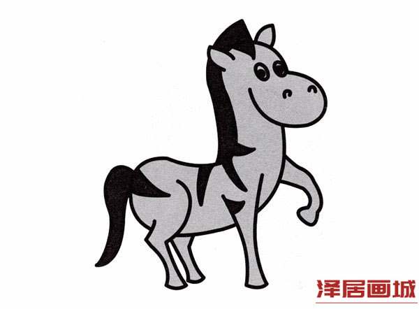 彩色斑马的简笔画图片教程