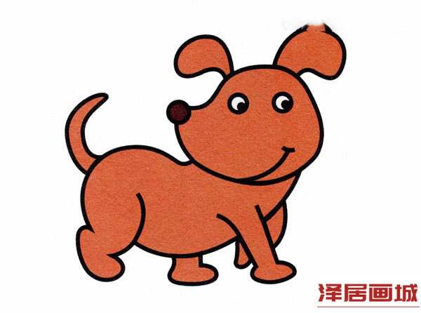 好心情的小狗简笔画图片教程