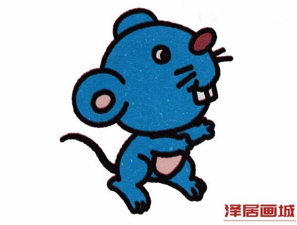 逃跑的可爱小老鼠简笔画画法图片