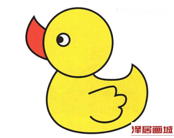 彩色小鸭子的简笔画图片教程