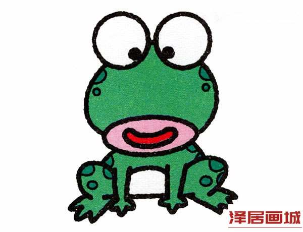 卡通青蛙简笔画的画法图片