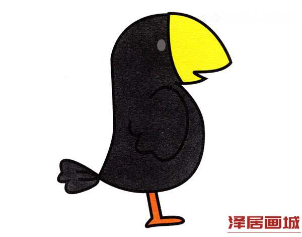 卡通乌鸦简笔画图片教程