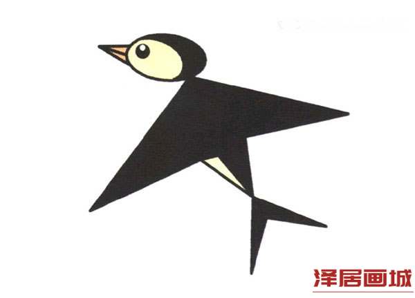 飞翔的燕子简笔画图片教程
