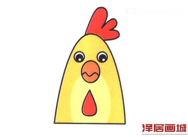 可爱小公鸡简笔画图片教程