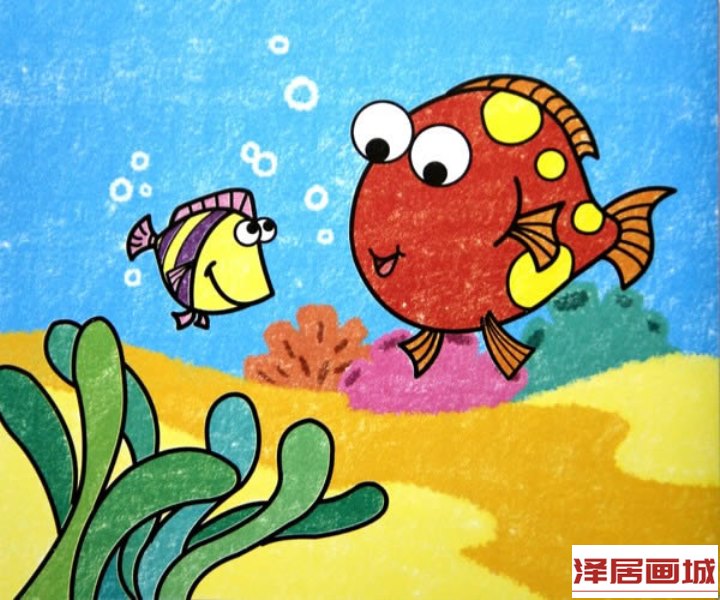 海底世界儿童画作品