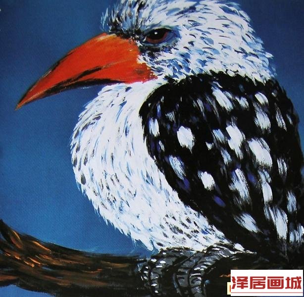 小学生绘画作品图片：休息的鸟儿