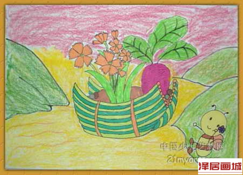 儿童画《小蜜蜂的梦想》