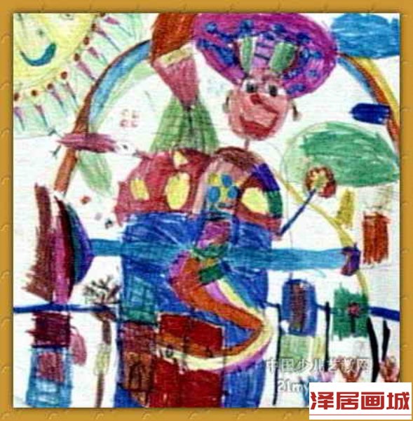 儿童画《神奇的巫师》