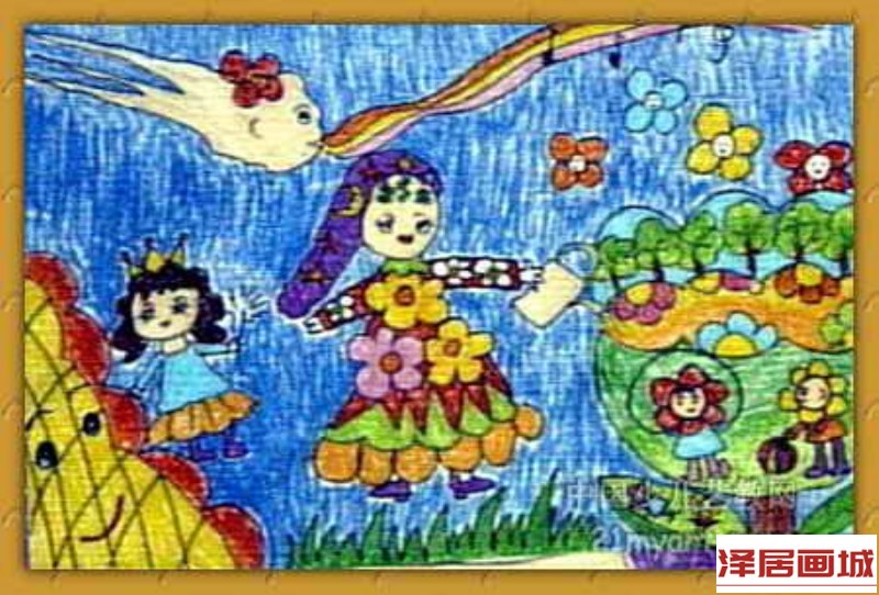 儿童画《可爱的脸》