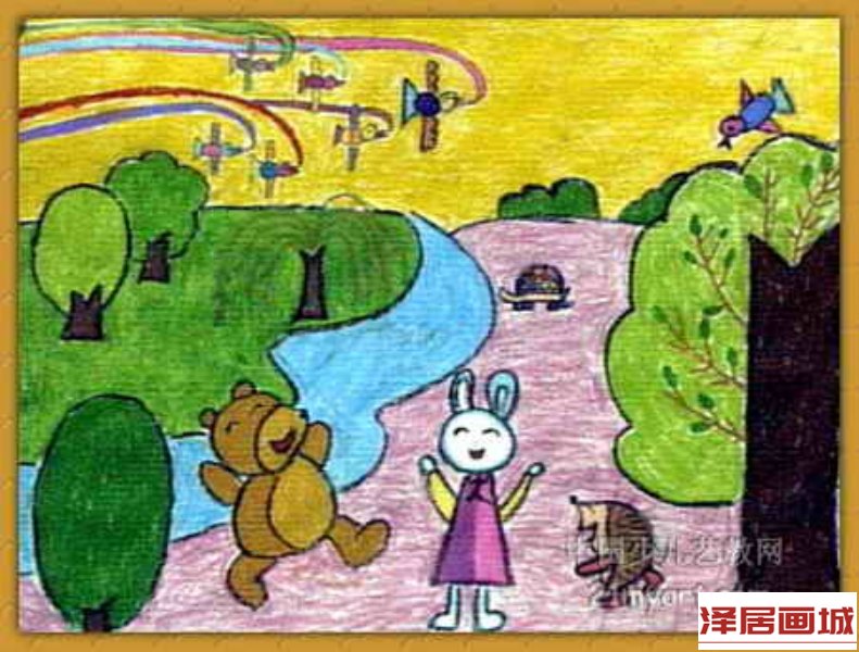儿童画《五彩缤纷》