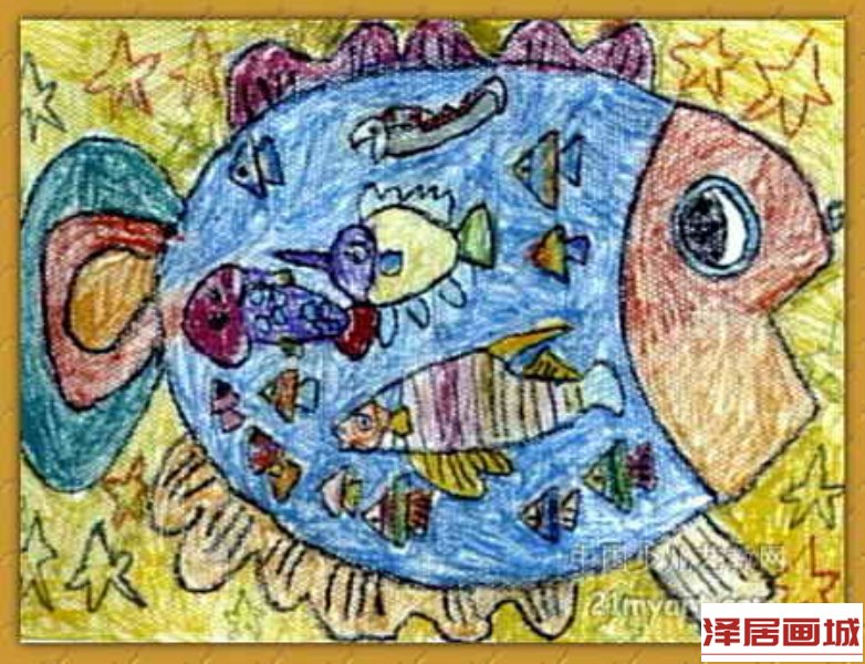 儿童画《我的海洋》