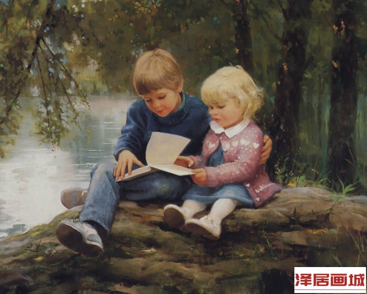 儿童画纯真的友谊