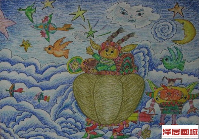 儿童画看奥运会去