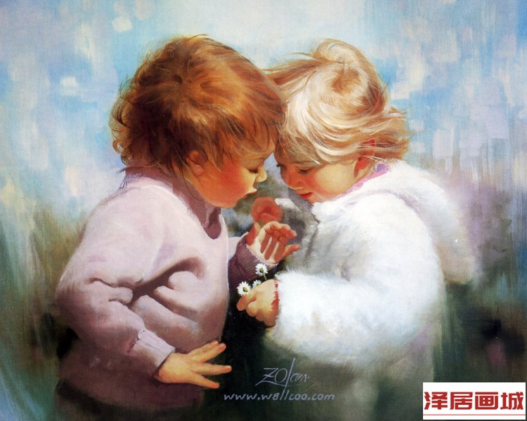 儿童画研究花的秘密