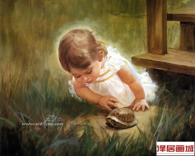 儿童画我和小乌龟