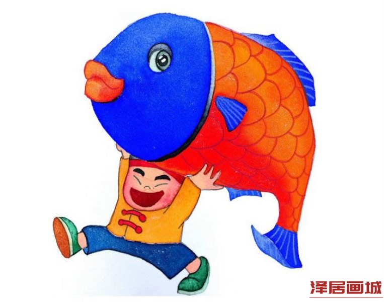 儿童画大家年年有余