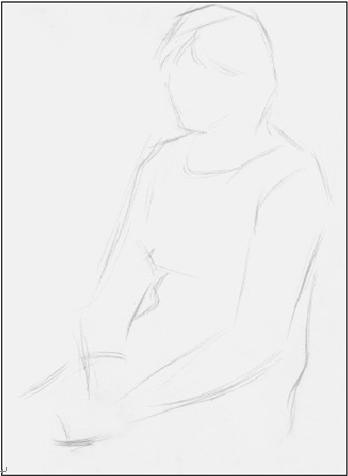 素描半身像