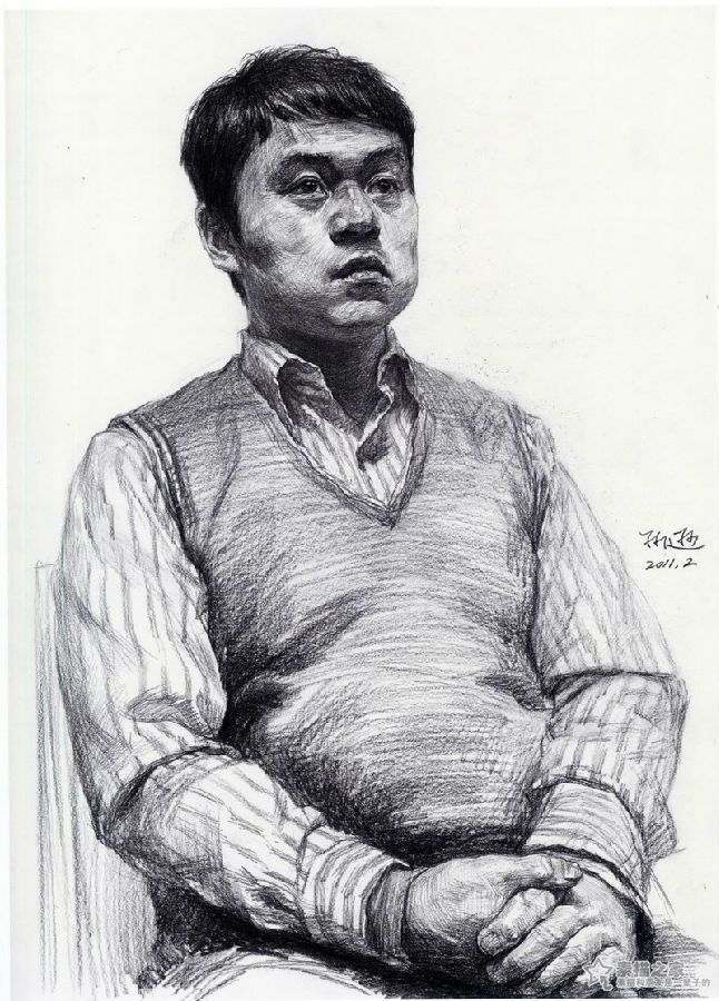 素描半身像