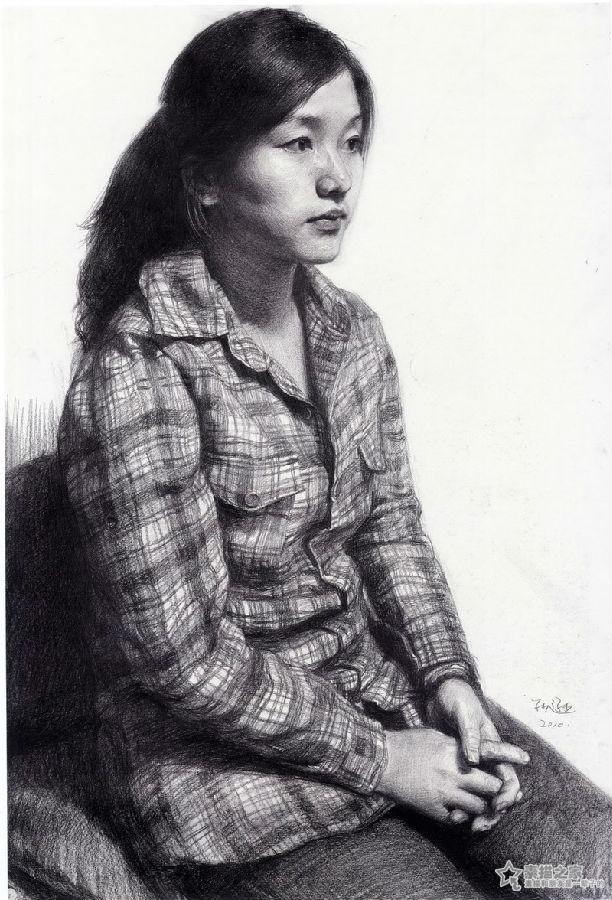 素描女青年