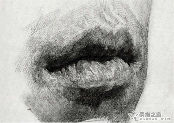 素描五官的嘴巴画法