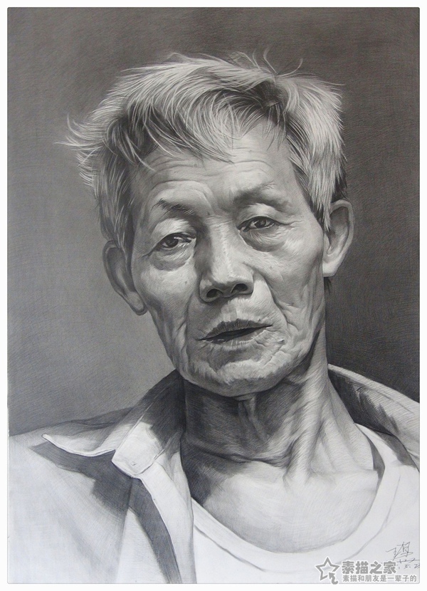 素描头像作品