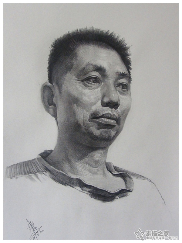 素描头像作品